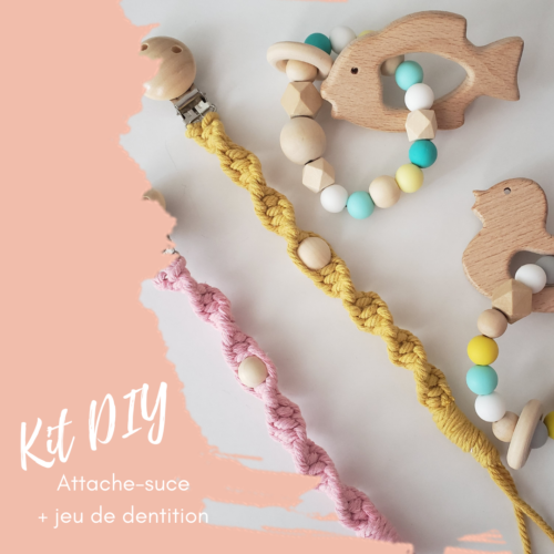 Boutique Papangue atelier créatif Kit DIY attache-suce et jeux de dentition pour bébé
