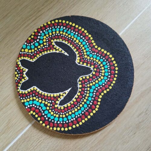 Dot Painting atelier créatif motif animaux sous-verres et sous-plat
