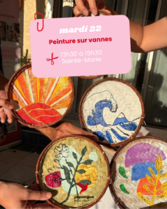 Papangue atelier créatif La Réunion peinture sur vannes